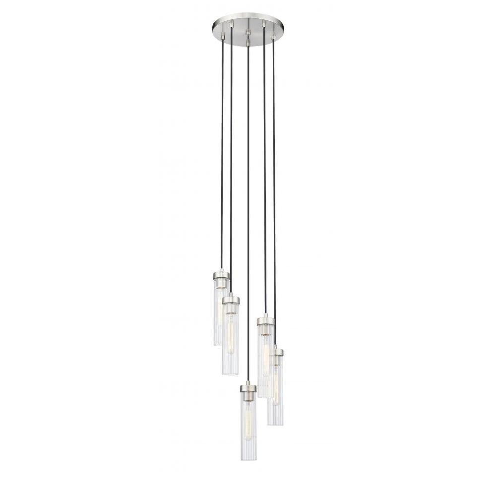 5 Light Chandelier-Clear