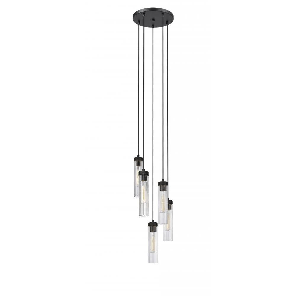 5 Light Chandelier-Clear