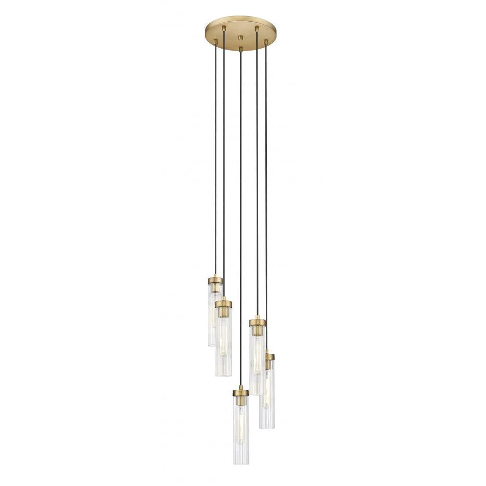 5 Light Chandelier-Clear