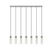 7 Light Linear Chandelier-Clear