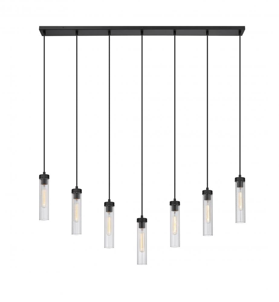 Z-Lite Lighting 740P-7L-MB Linear Chandelier - Black