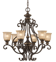 Crystorama Norwalk 7416-BU – 28 Inch – 6 Light – Chandelier – Bronze Umber – Dry Rated