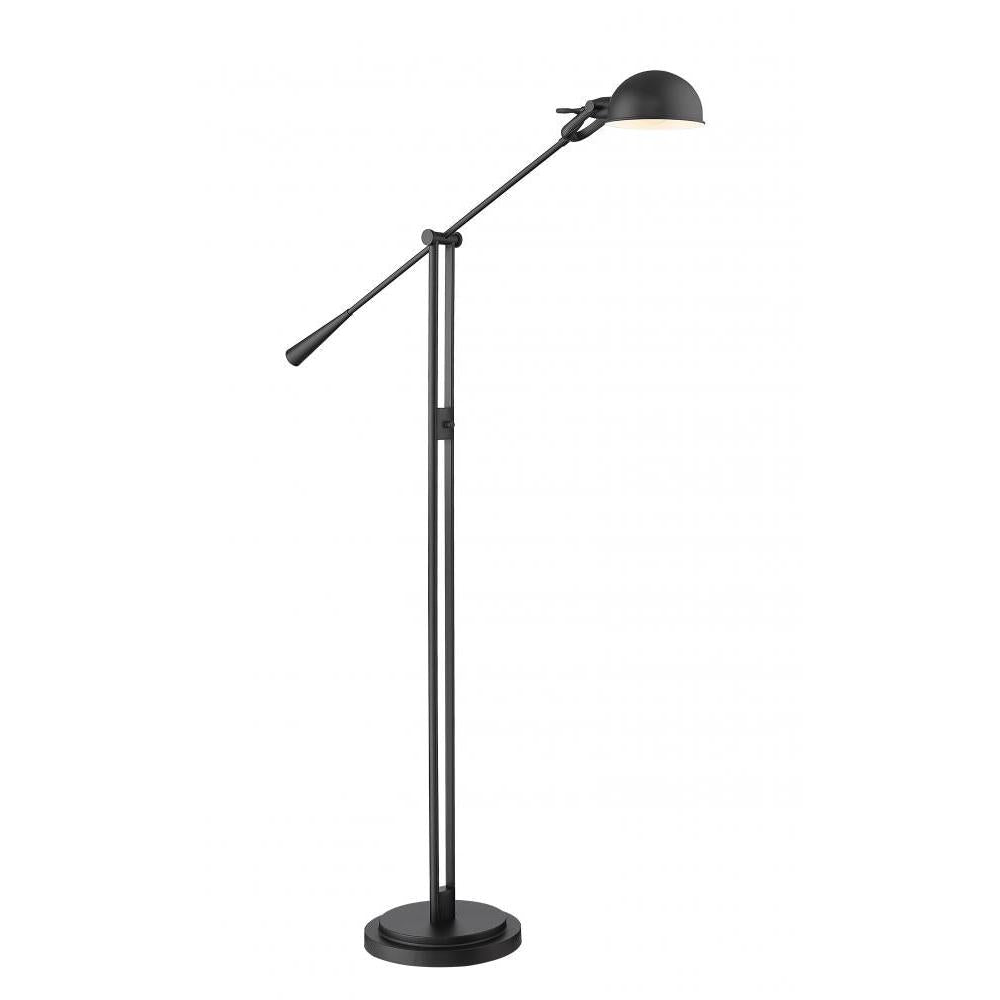 1 Light Floor Lamp-Matte Black and