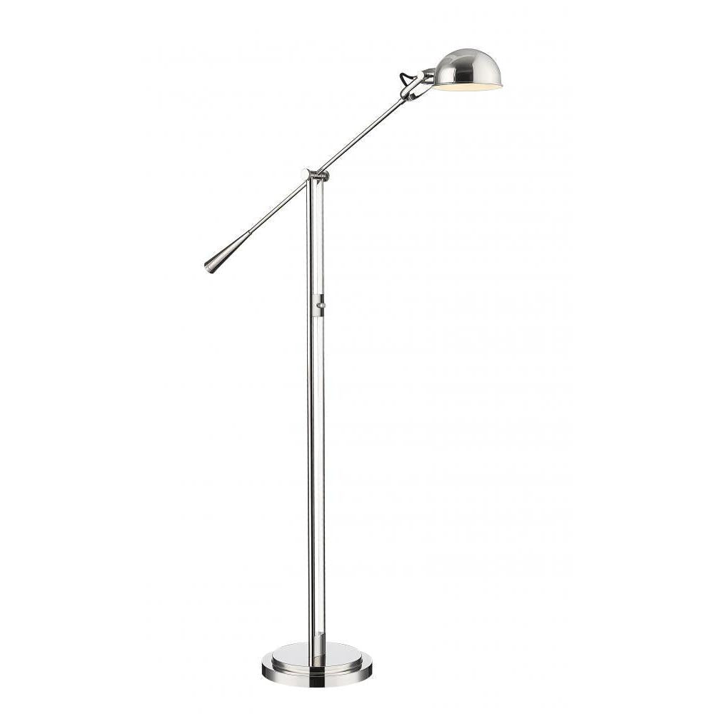 1 Light Floor Lamp-Polished Nickel