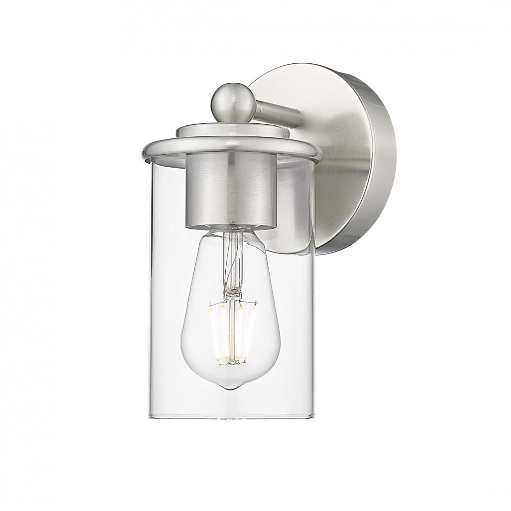1 Light Wall Sconce-Clear