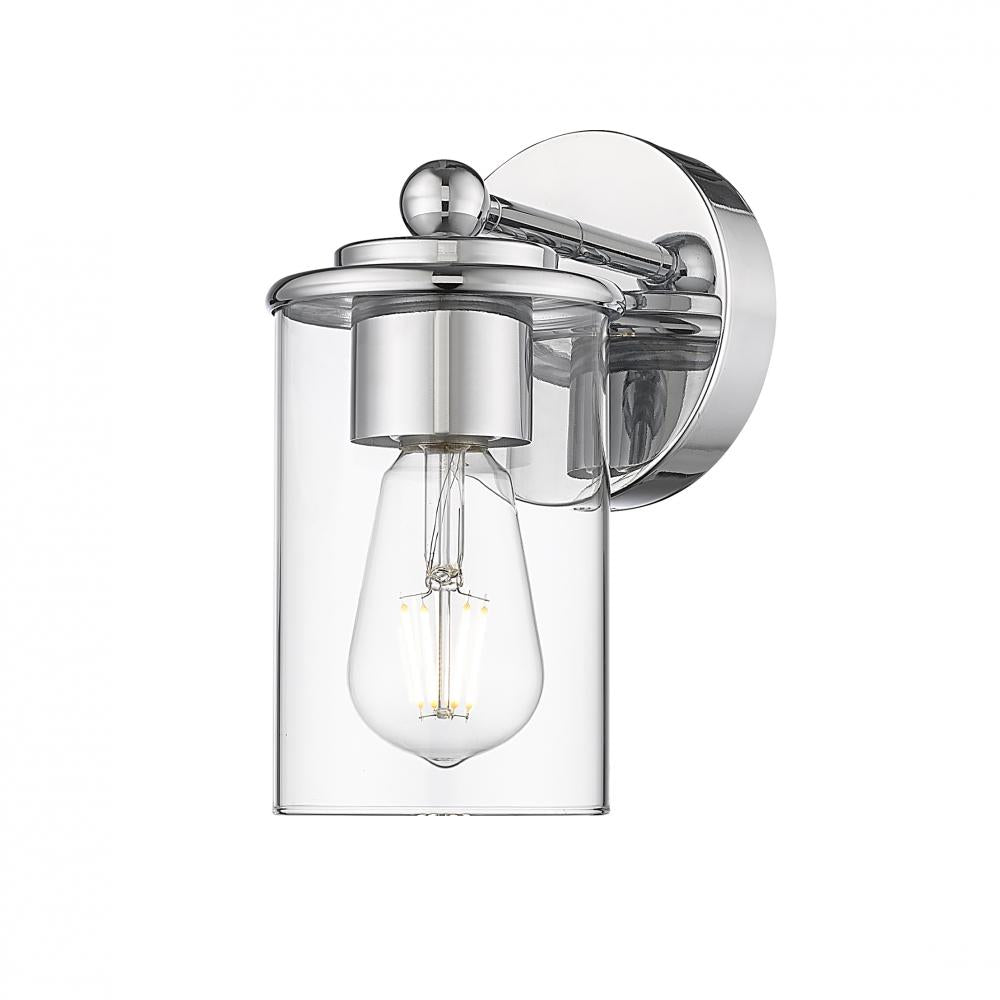 1 Light Wall Sconce-Clear