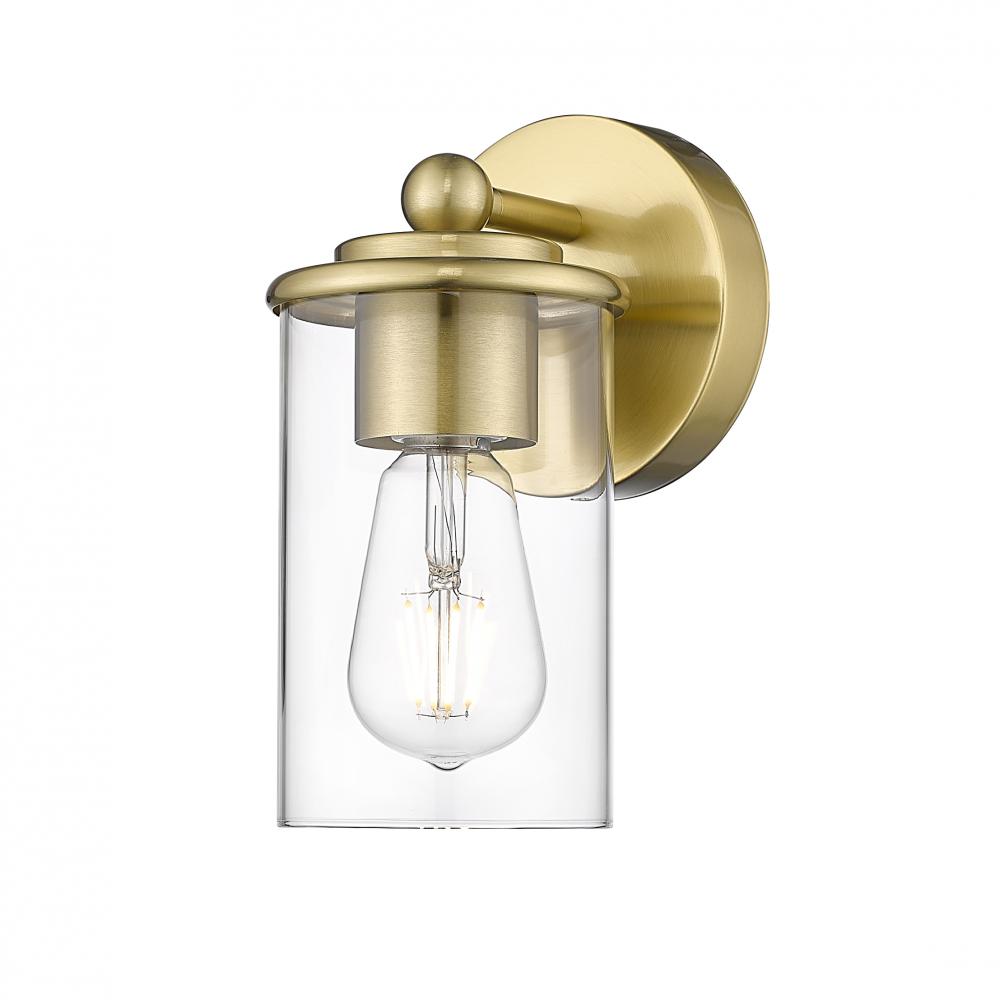1 Light Wall Sconce-Clear