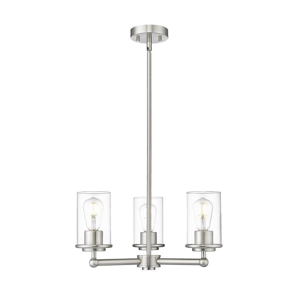 3 Light Chandelier-Clear