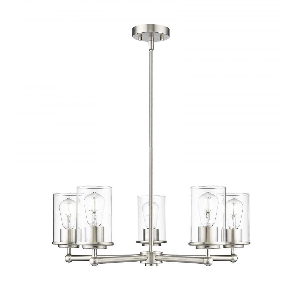 5 Light Chandelier-Clear