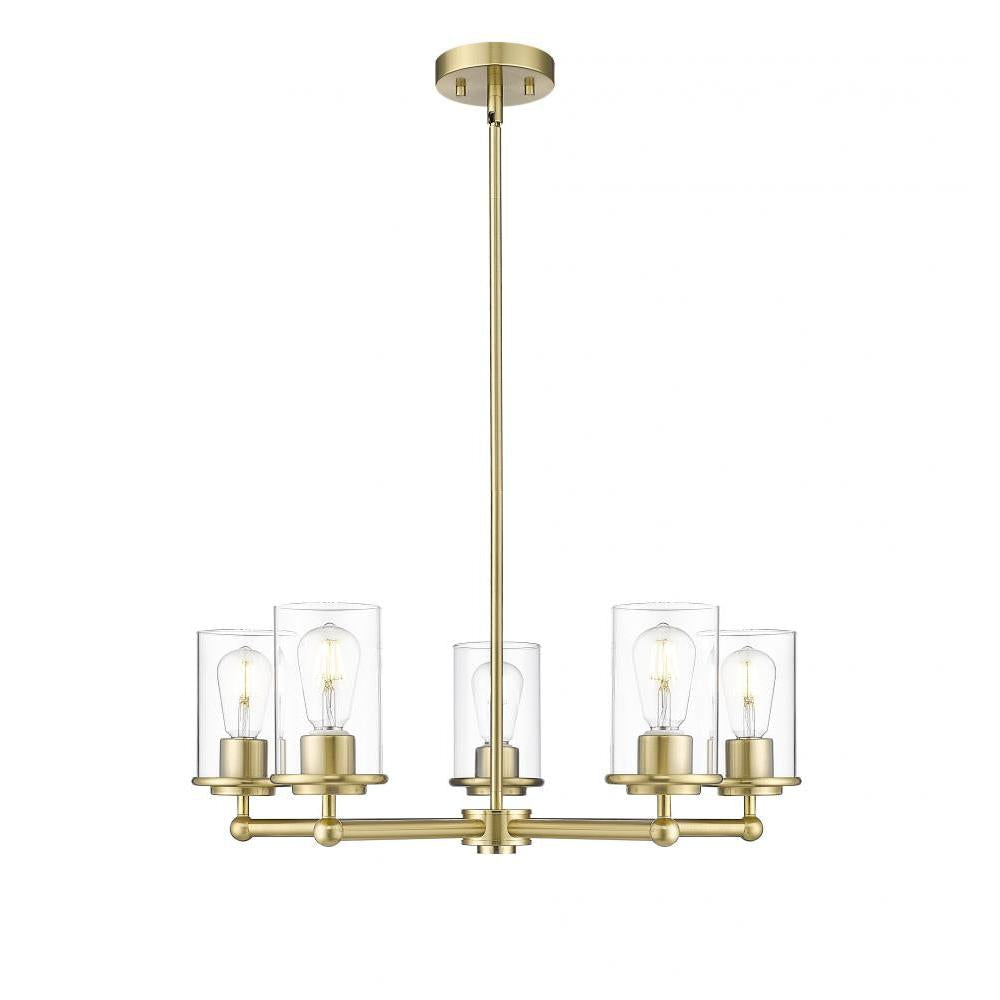 5 Light Chandelier-Clear