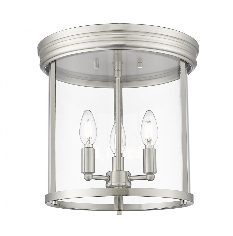 Z-Lite Lighting 742F13-BN Flush Mount Mid Century Modern - Nickel