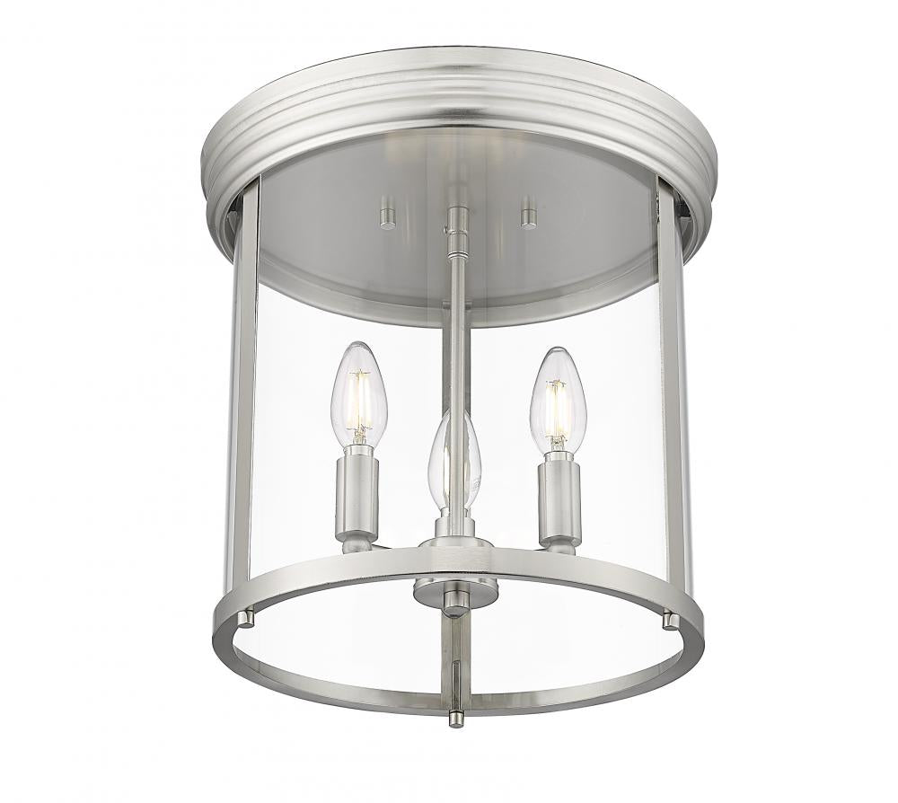 Z-Lite Lighting 742F13-BN Flush Mount Mid Century Modern - Nickel