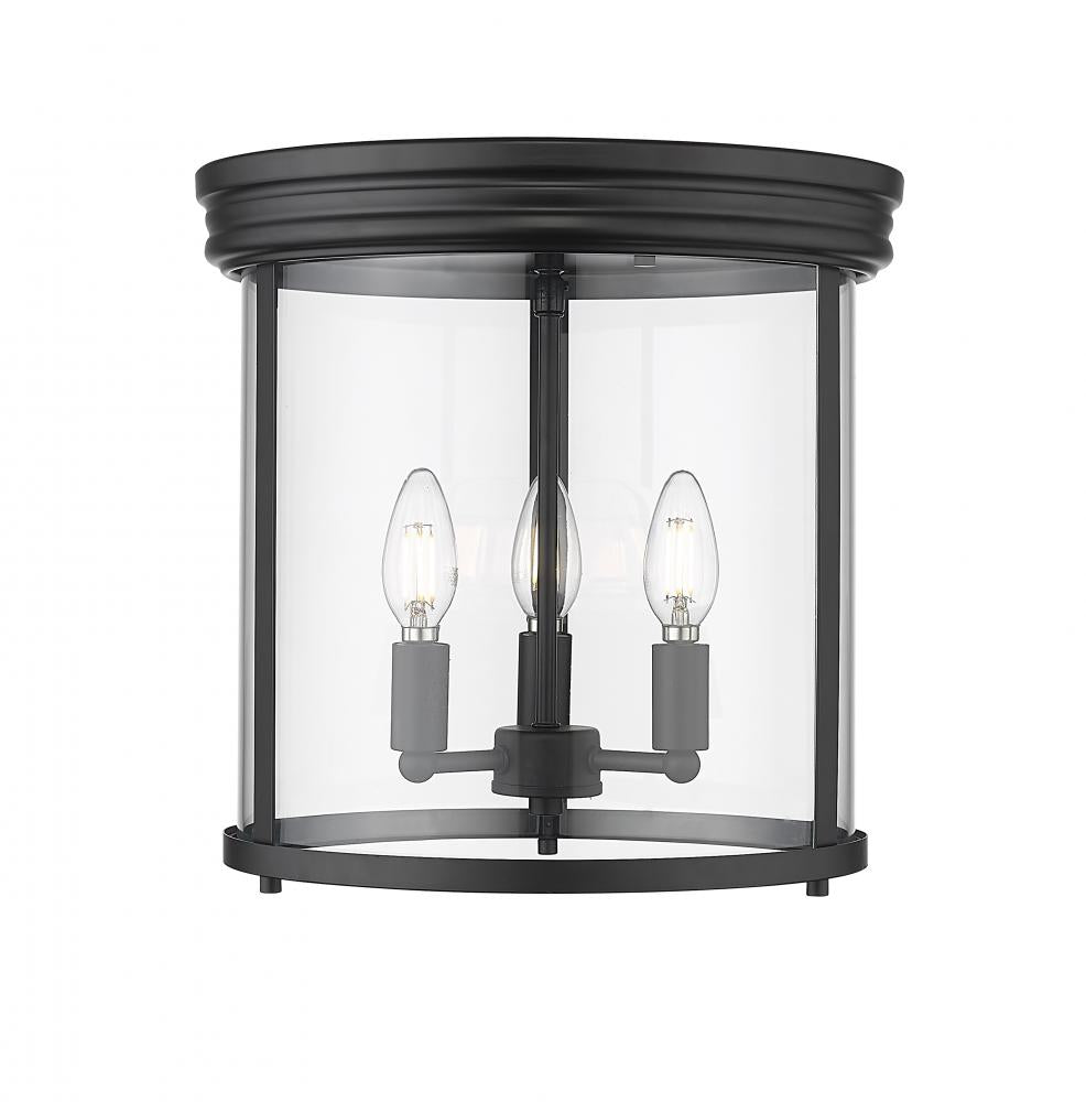 Z-Lite Lighting 742F13-MB Flush Mount Mid Century Modern - Black