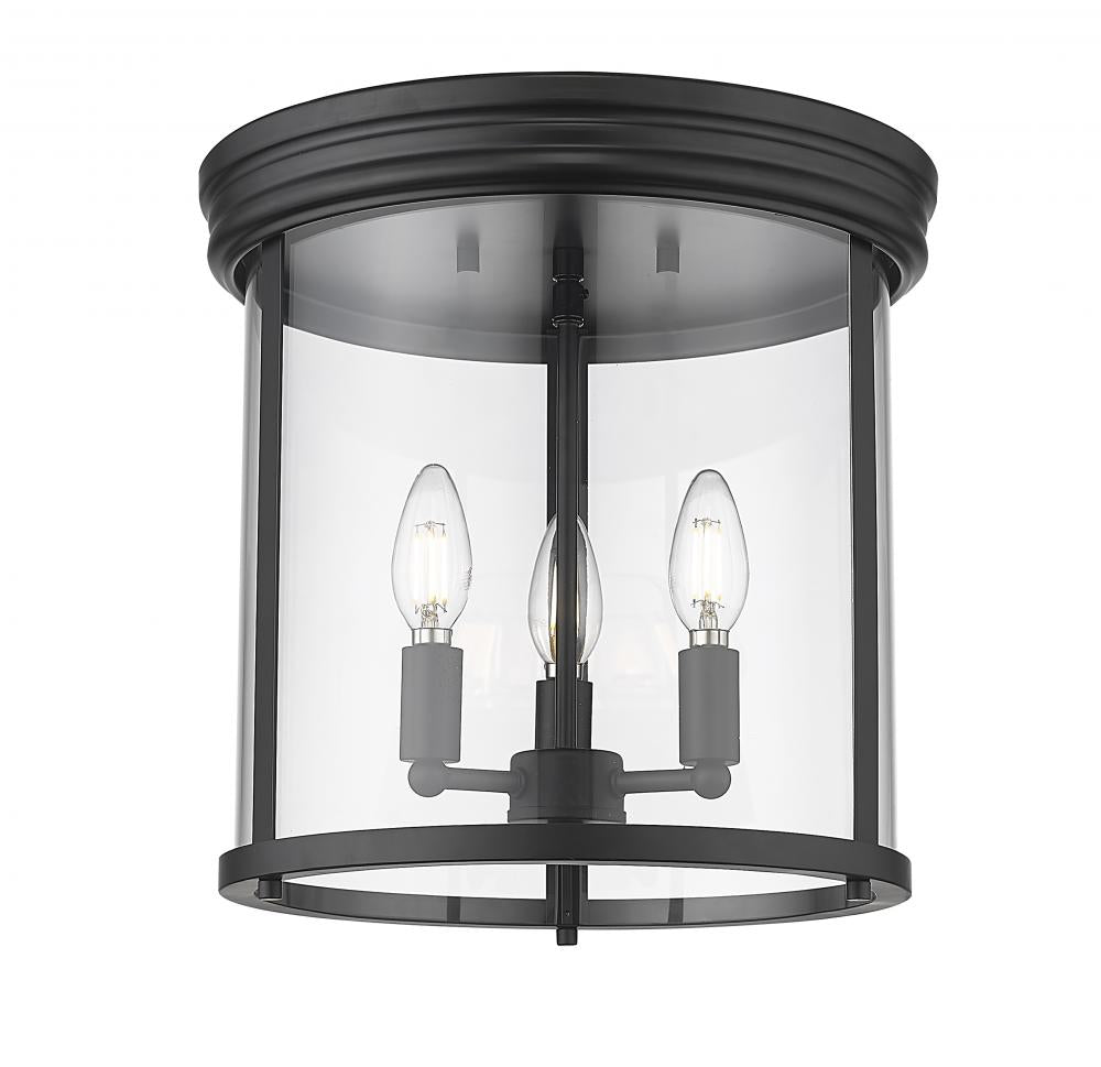 Z-Lite Lighting 742F13-MB Flush Mount Mid Century Modern - Black