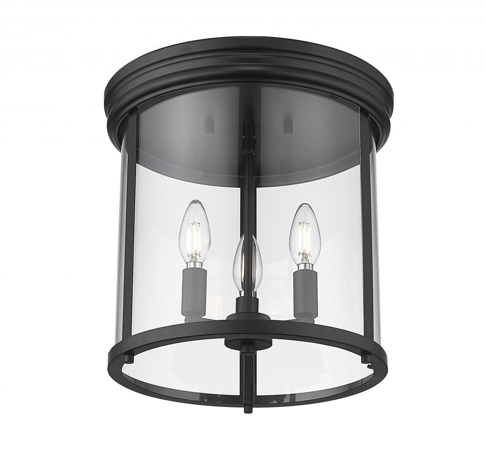 Z-Lite Lighting 742F13-MB Flush Mount Mid Century Modern - Black