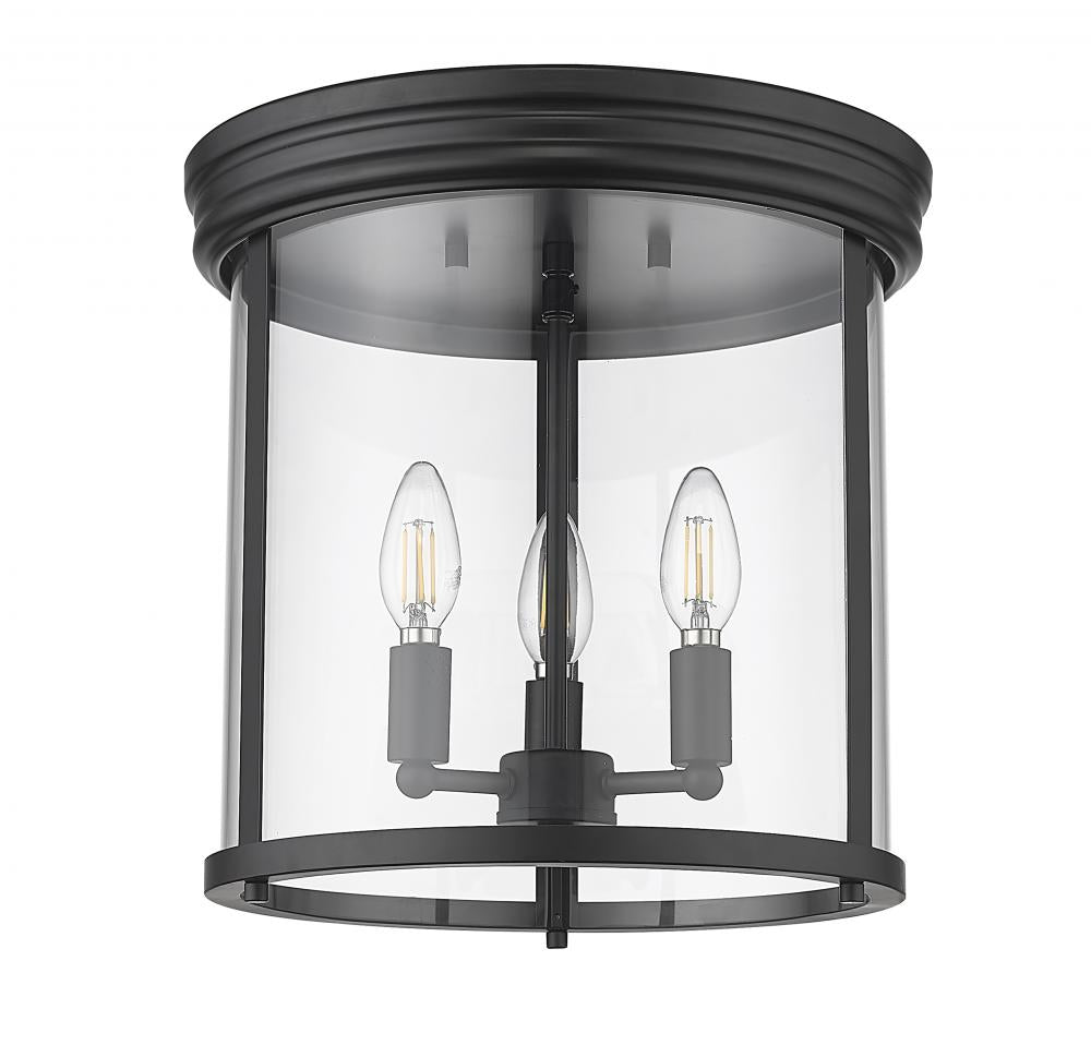 Z-Lite Lighting 742F13-MB Flush Mount Mid Century Modern - Black