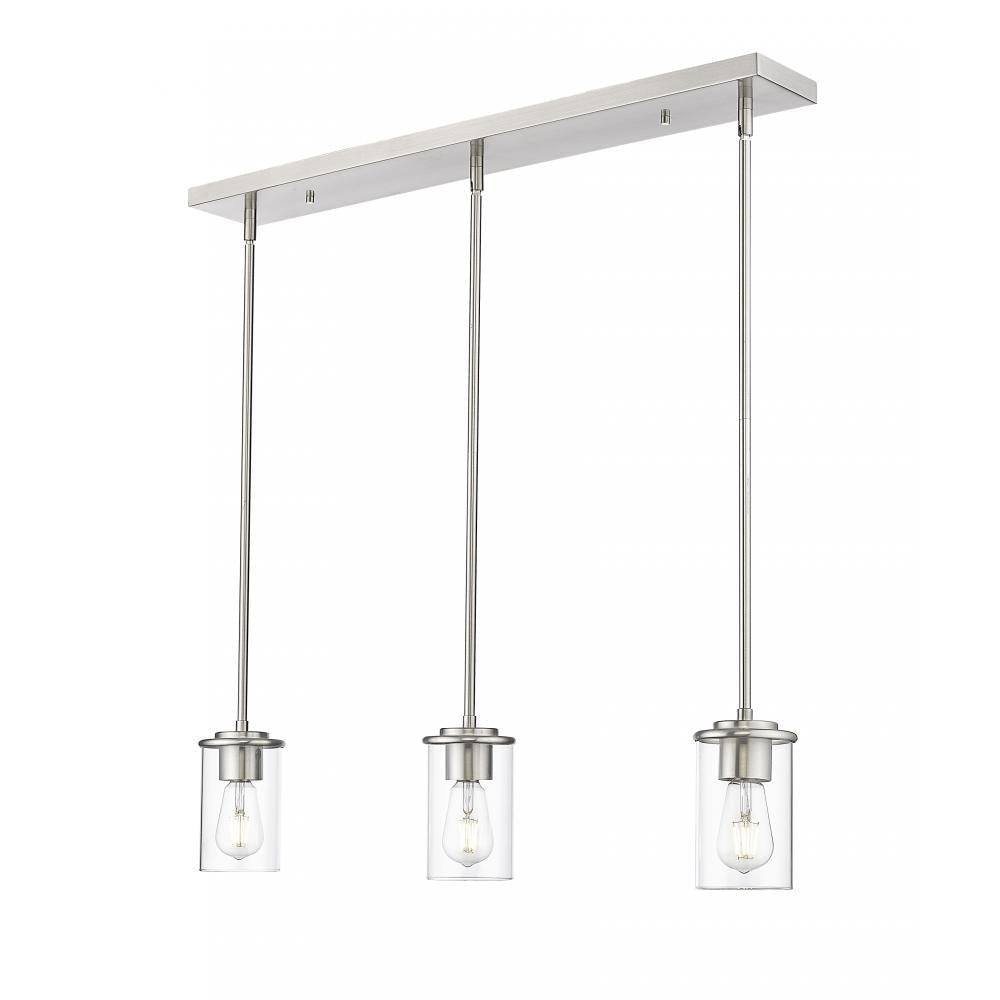 3 Light Pendant-Clear
