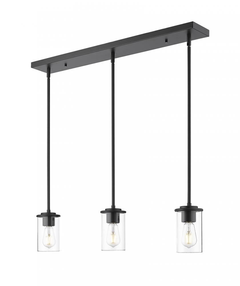 Z-Lite Lighting 742MP-3MB Pendant Mid Century Modern - Black