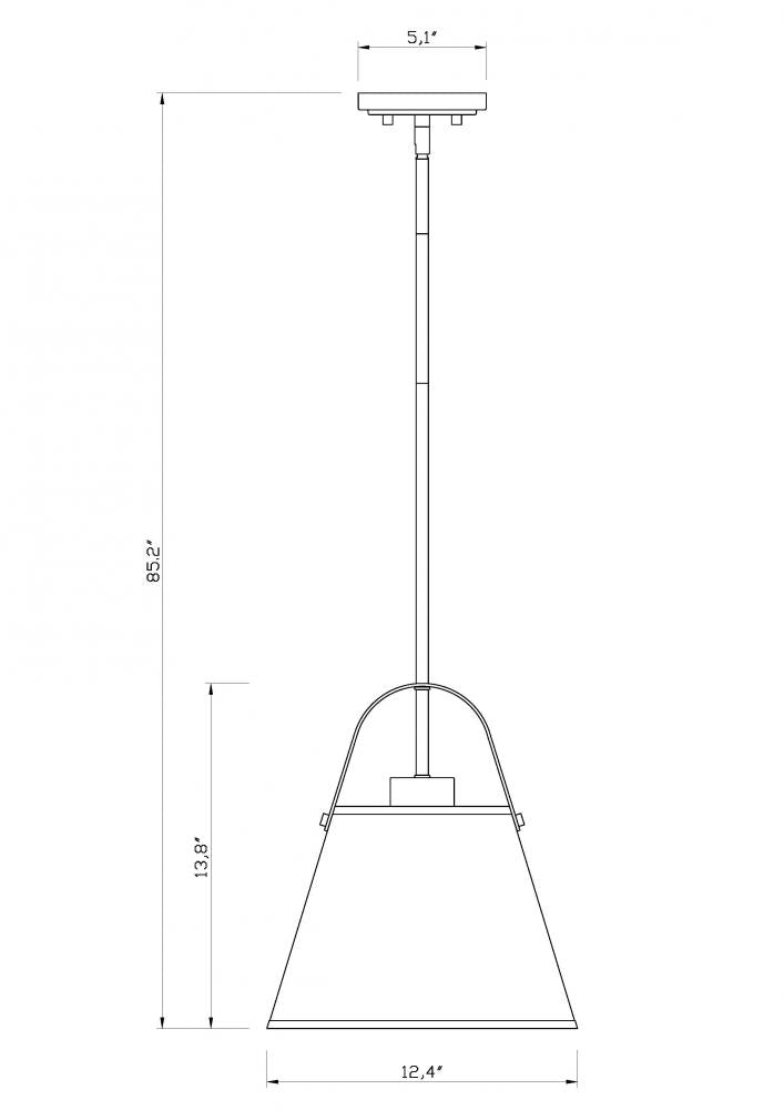 Z-Lite Lighting 743P12-BN Pendant Farm House - Nickel