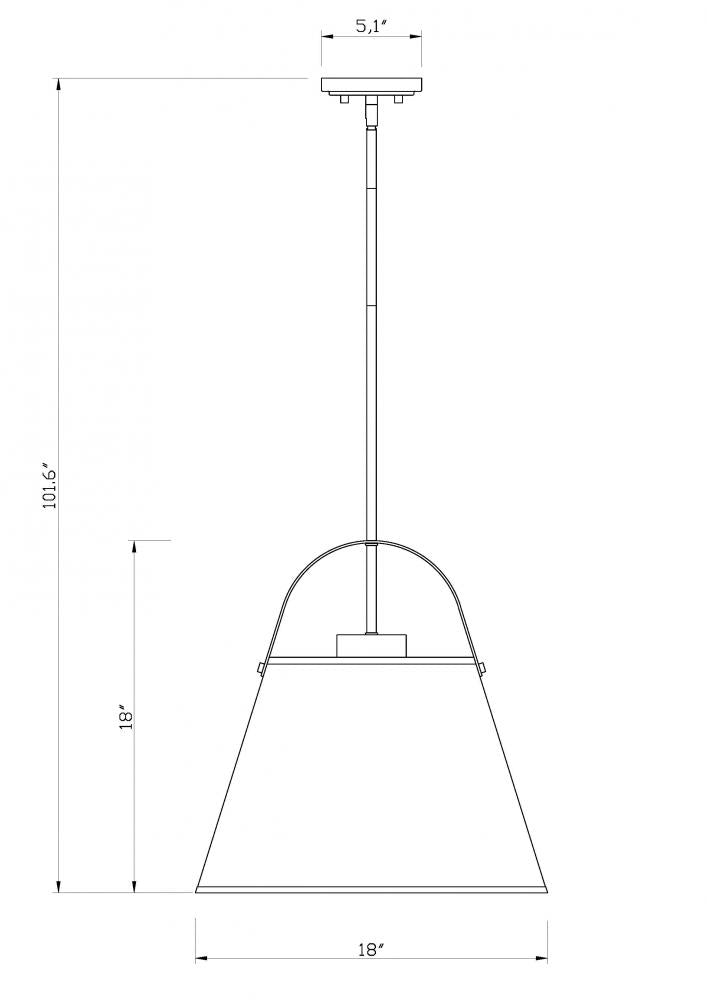 Z-Lite Lighting 743P18-BN Pendant Farm House - Nickel