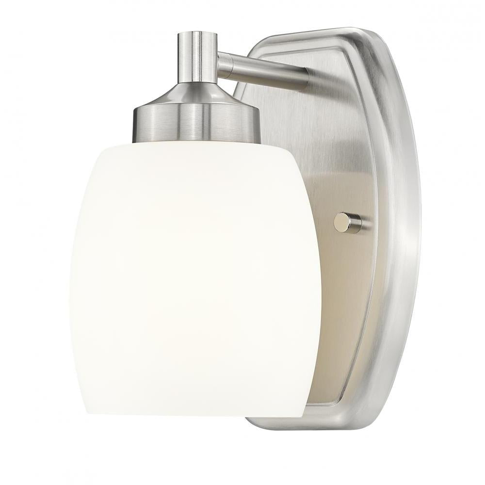 1 Light Wall Sconce-Matte Opal
