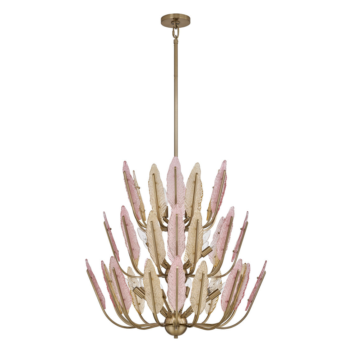 Autumna 29.5-in 22 Light (40-watt) Brushed Champagne Gold Chandelier