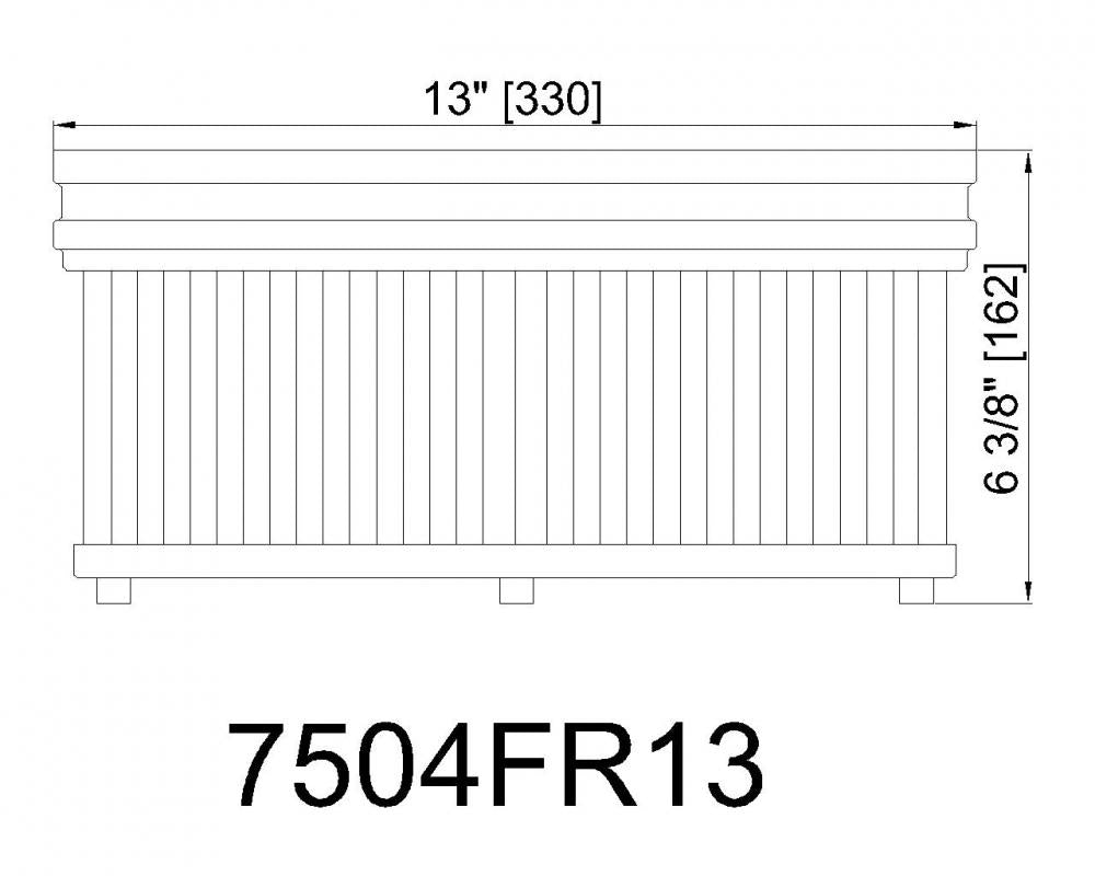 Z-Lite Lighting 7504FR13-MB Flush Mount Americana - Black