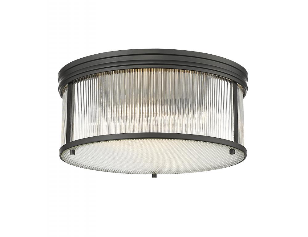 Z-Lite Lighting 7504FR18-MB Flush Mount Americana - Black