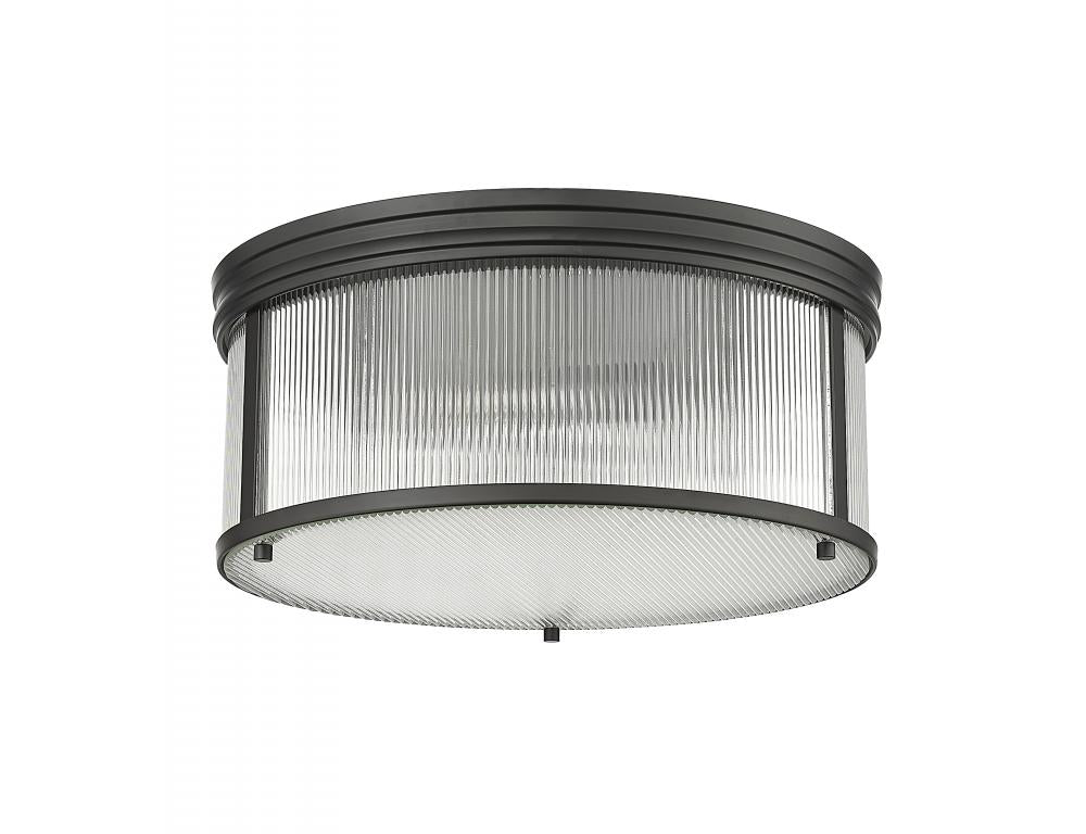 Z-Lite Lighting 7504FR18-MB Flush Mount Americana - Black