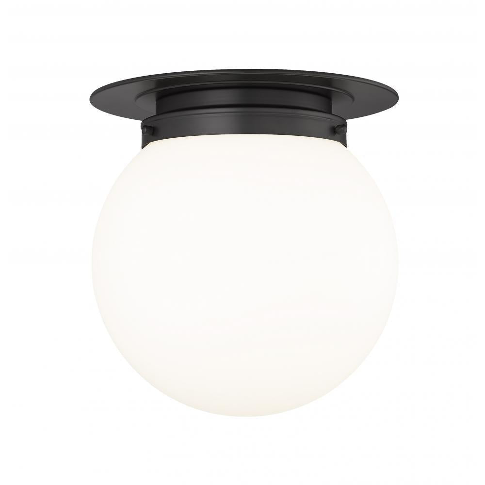 1 Light Flush Mount Light-White Opal