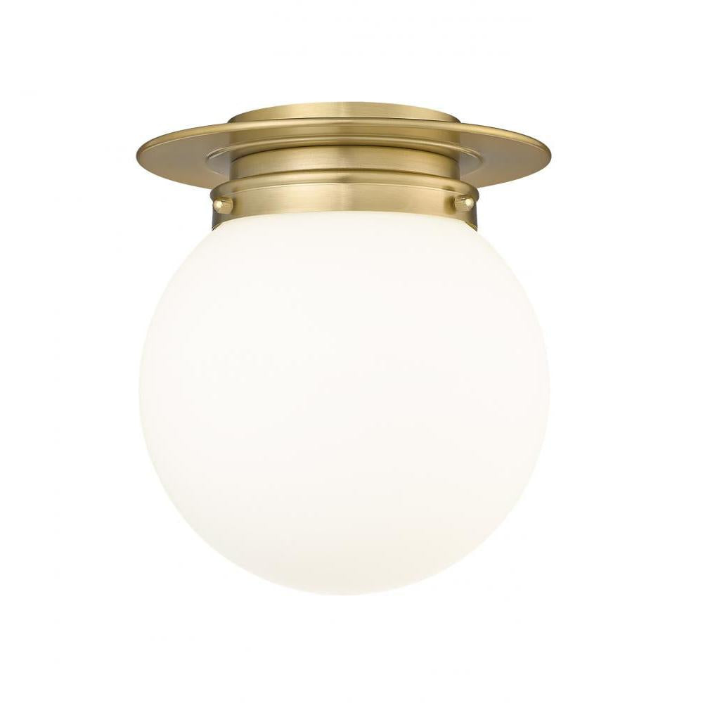 1 Light Flush Mount Light-White Opal