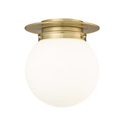 1 Light Flush Mount Light-White Opal