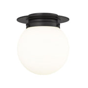1 Light Flush Mount Light-White Opal