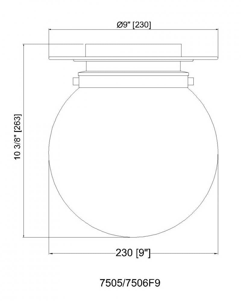 Z-Lite Lighting 7505F9-MB Flush Mount - Black