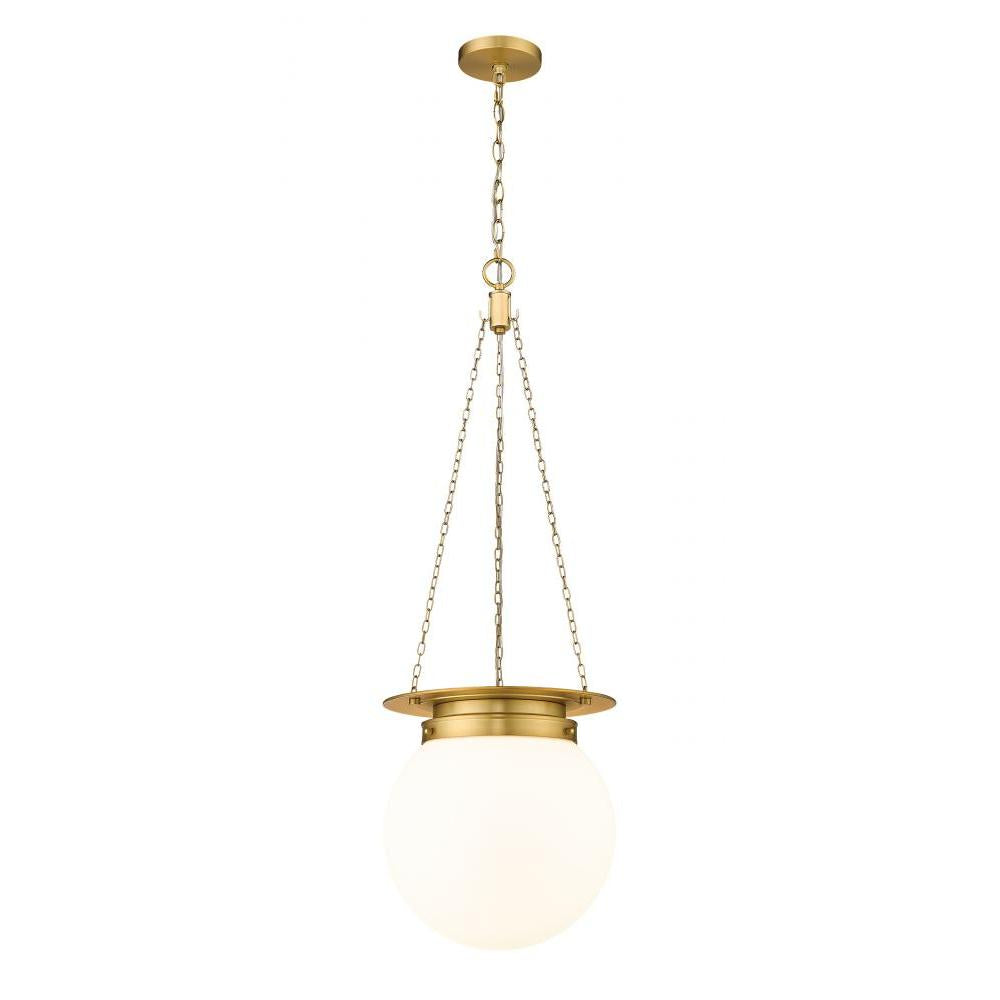 1 Light Pendant-White Opal