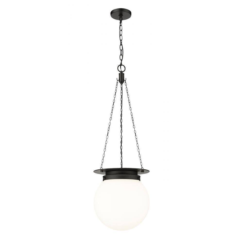 1 Light Pendant-White Opal