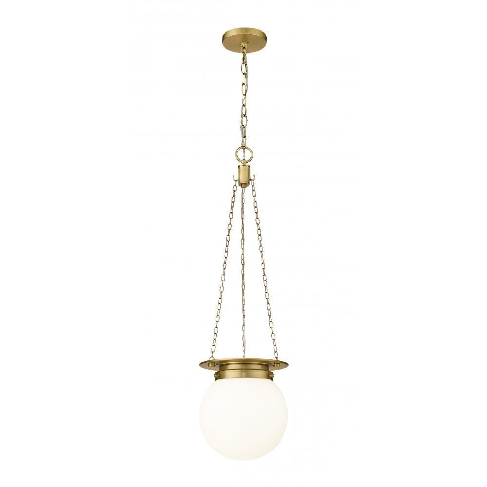 1 Light Pendant-White Opal