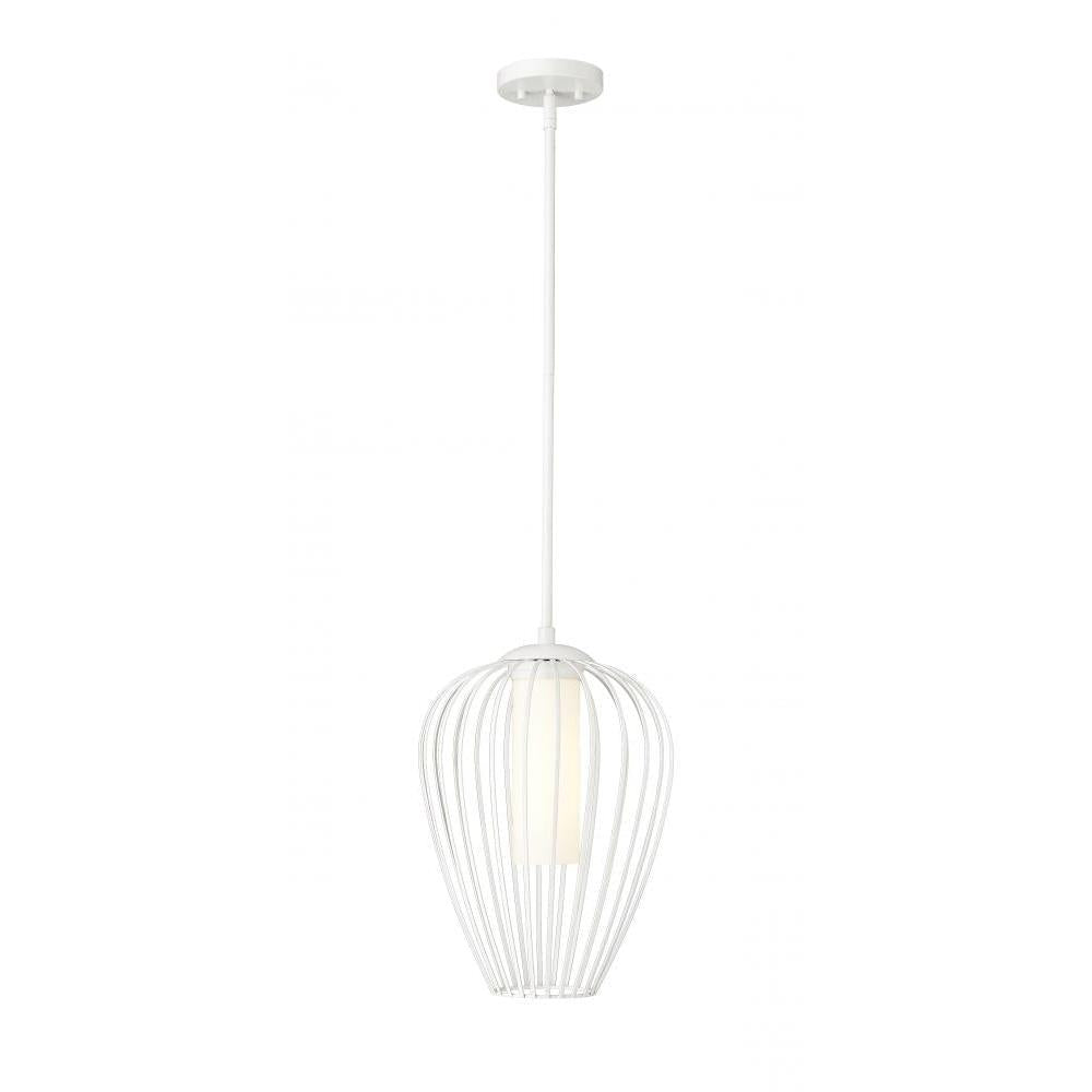 1 Light Pendant-White Opal