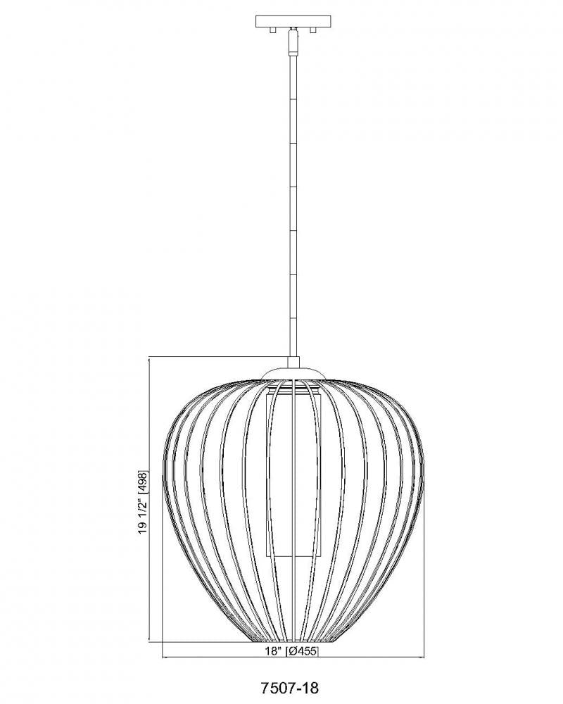 Z-Lite Lighting 7507-18MB Pendant Contemporary - Black