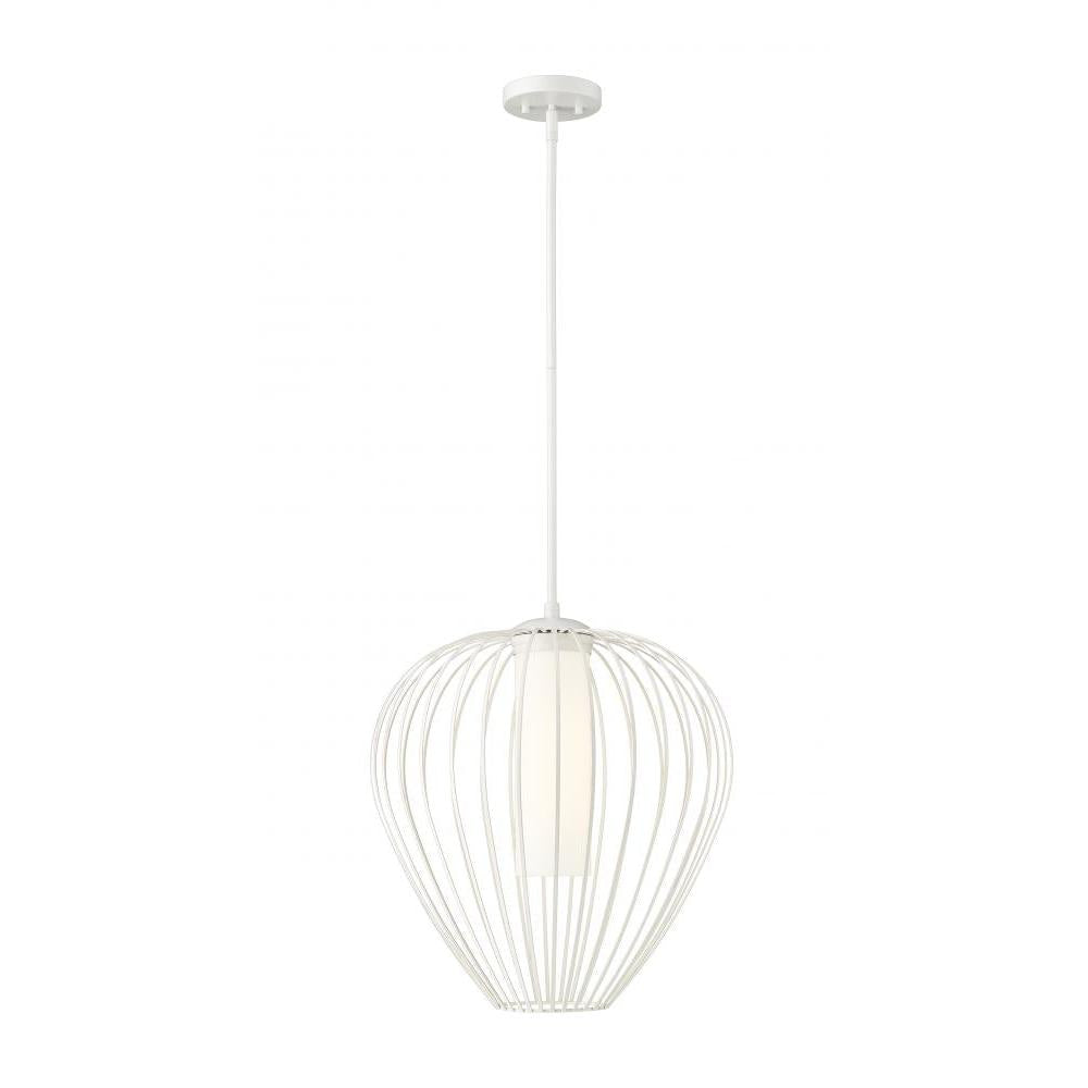 1 Light Pendant-White Opal