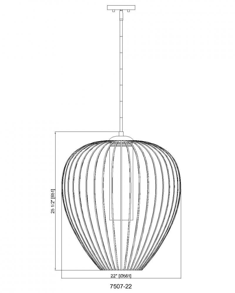 Z-Lite Lighting 7507-22MB Pendant Contemporary - Black