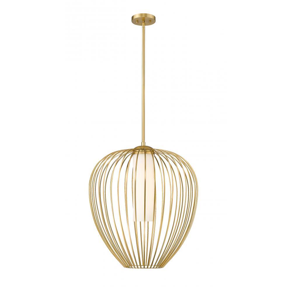 1 Light Pendant-White Opal