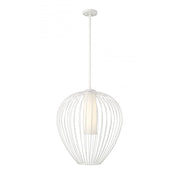 1 Light Pendant-White Opal