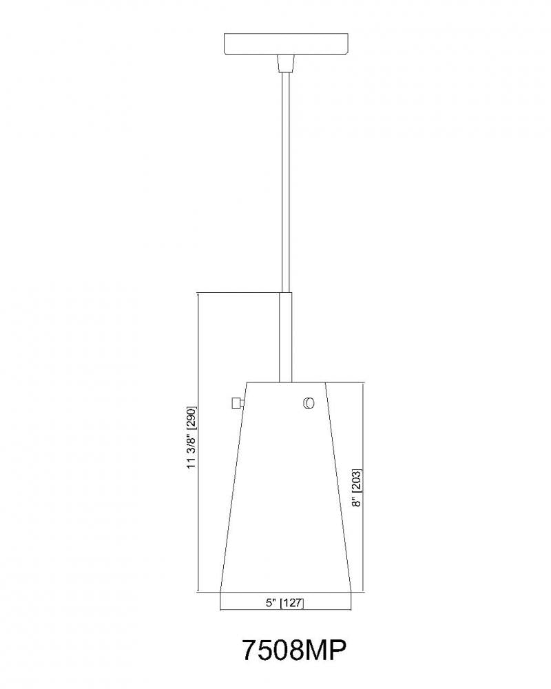 Z-Lite Lighting 7508MP-MB Pendant Contemporary - Black