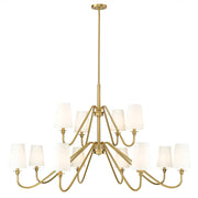 12 Light Chandelier-White