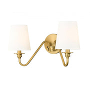 2 Light Wall Sconce-White