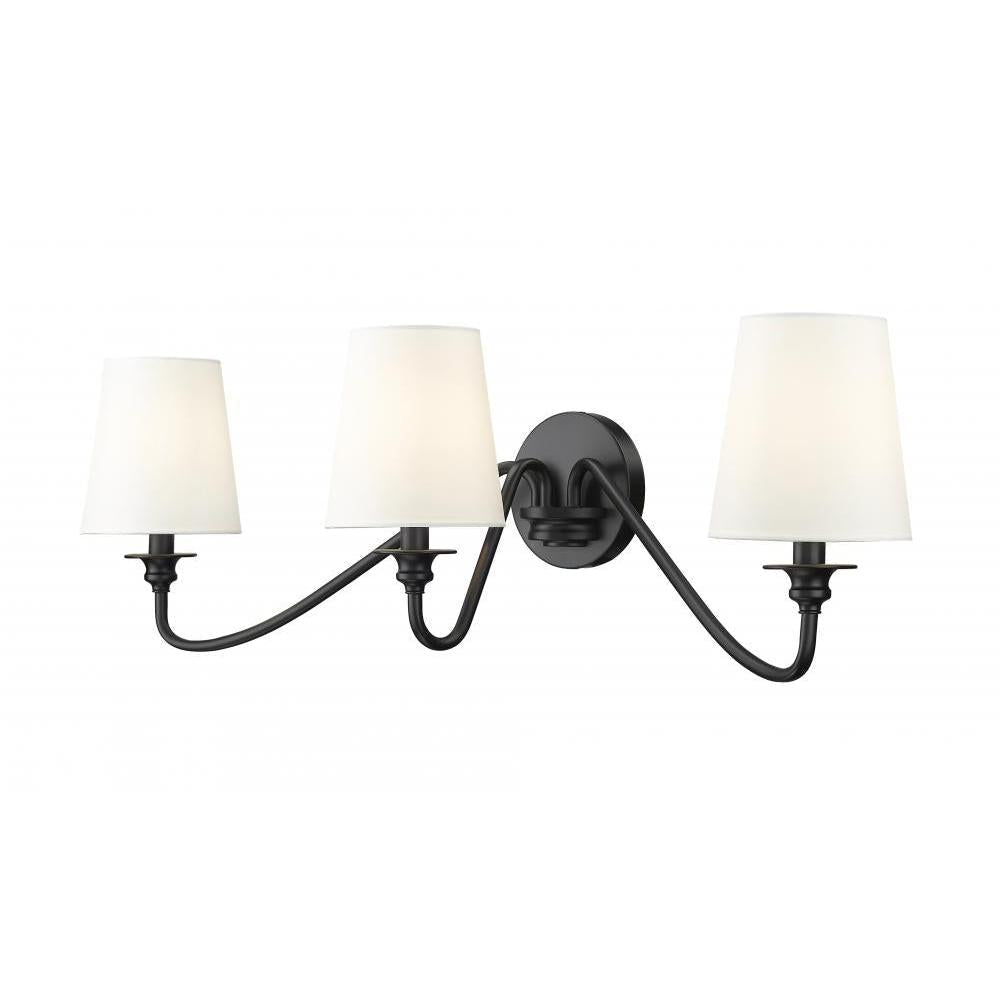 3 Light Wall Sconce-White