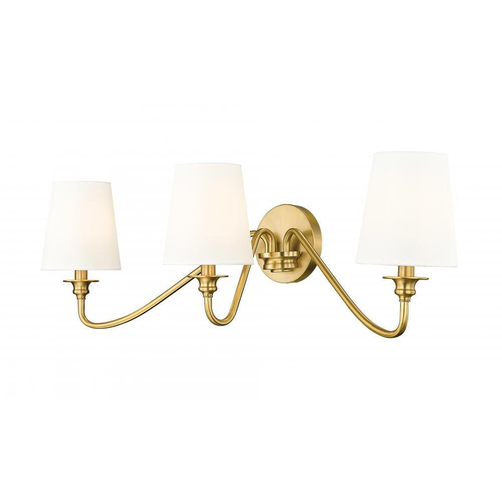 3 Light Wall Sconce-White