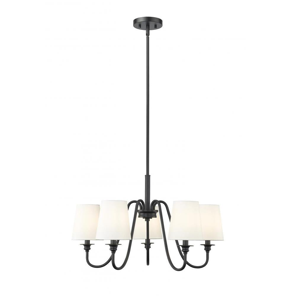 5 Light Chandelier-White