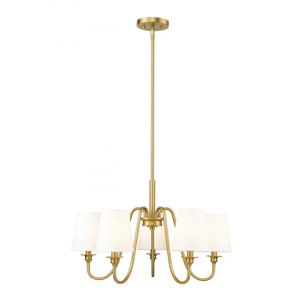 5 Light Chandelier-White